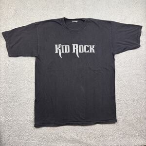 VTG Kid Rock T-Shirt Mens Large Black American Bad Ass Black Double Sided